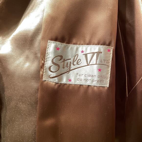 Grace’s Nashville Faux Fur Genuine Suede Belted Coat | Mid Century Vintage S/M/L - Picture 12 of 16